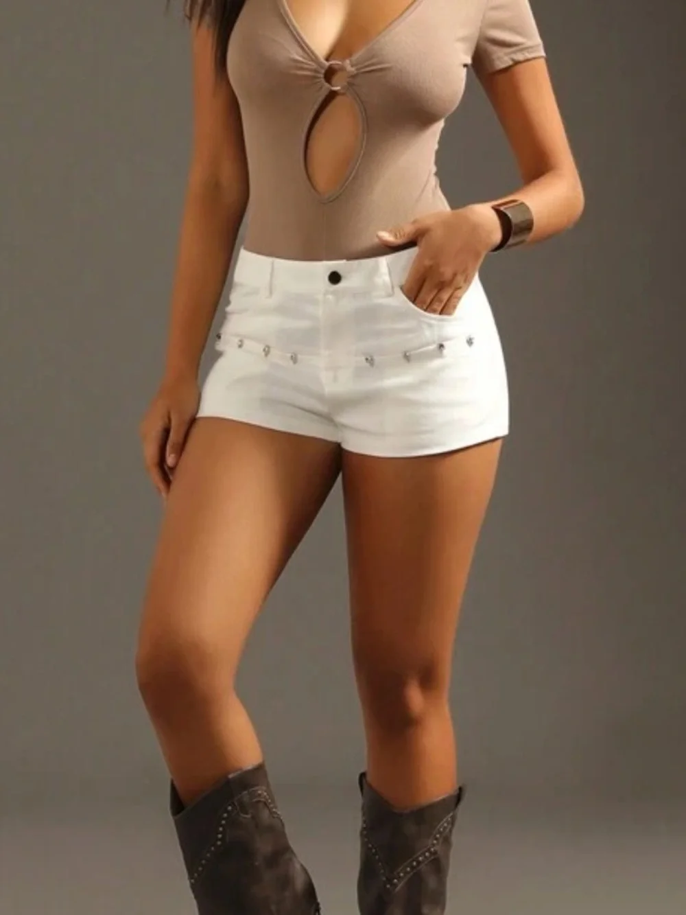White Women's Denim Shorts